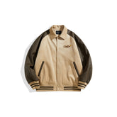 Men's Vintage Contrast Color Embroidery Jacket